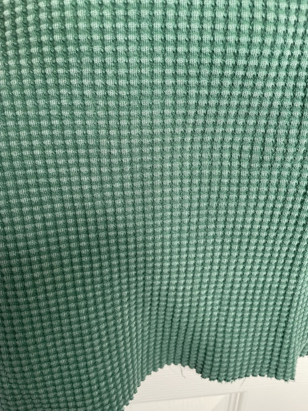 Pilcro Cropped Waffle Short Sleeve Tee 100% Cotton Oversized Boxy in Green XL - Picture 8 of 13
